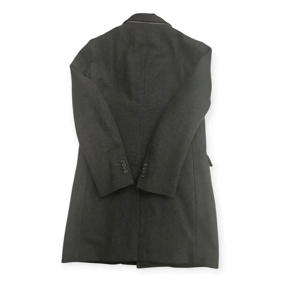 Banana Republic Winter Wool Blend Coat Charcoal Grey Medium Mens